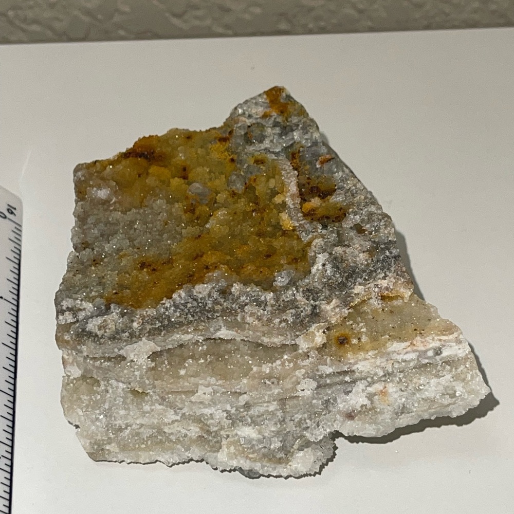 Cubic fluorite on Druze Quartz 💛HP💛 - Picture 3 of 16